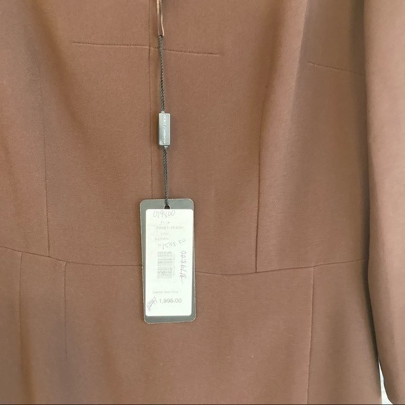 Dolce&Gabbana Cady long sleeve Sheath Dress in Maroon Size 10 - Picture 9 of 13